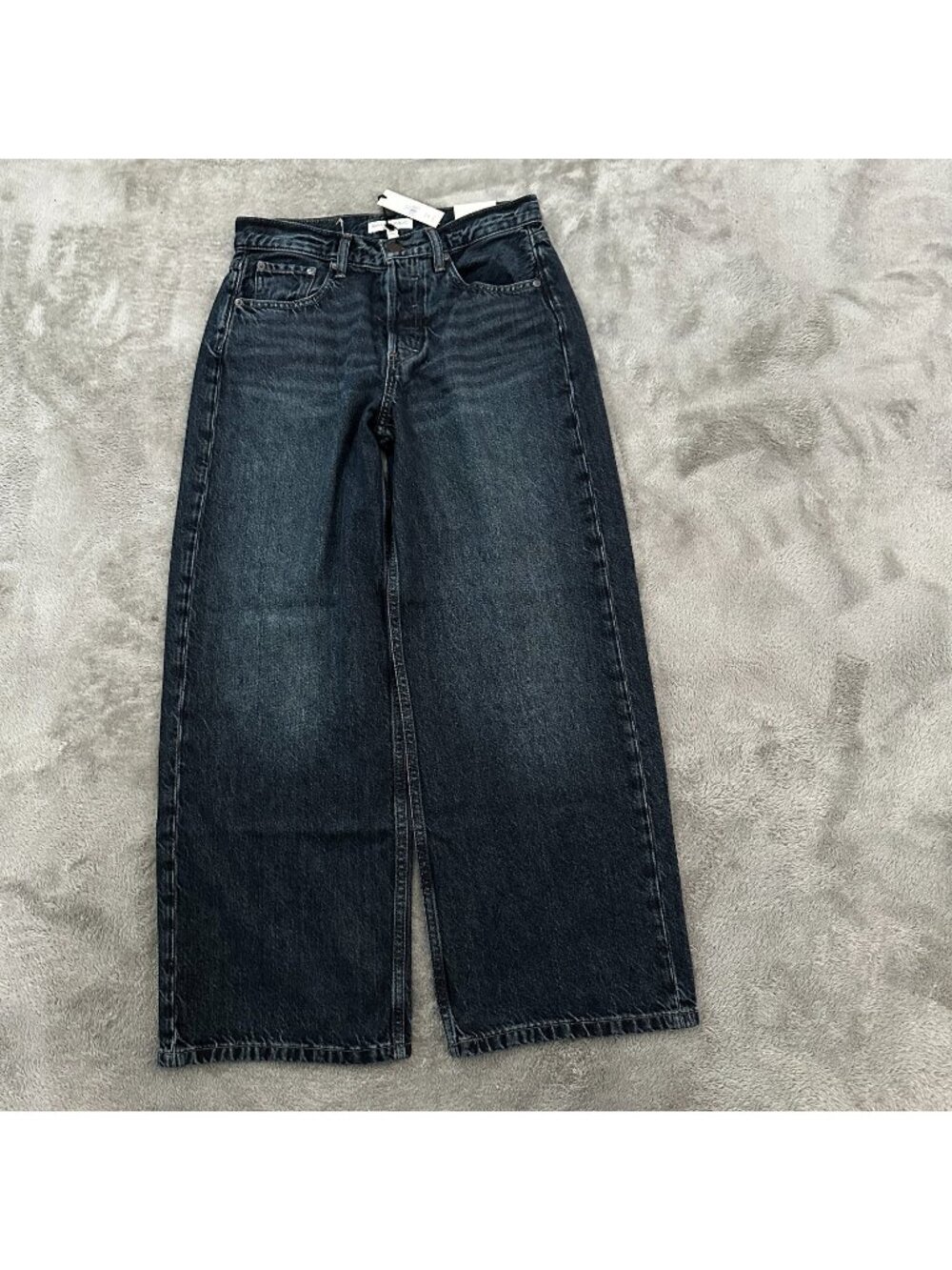 NWT Banana Republic $140 2026 Low Rise Slung Wide Leg Relaxed Jeans 0 Petite 0P